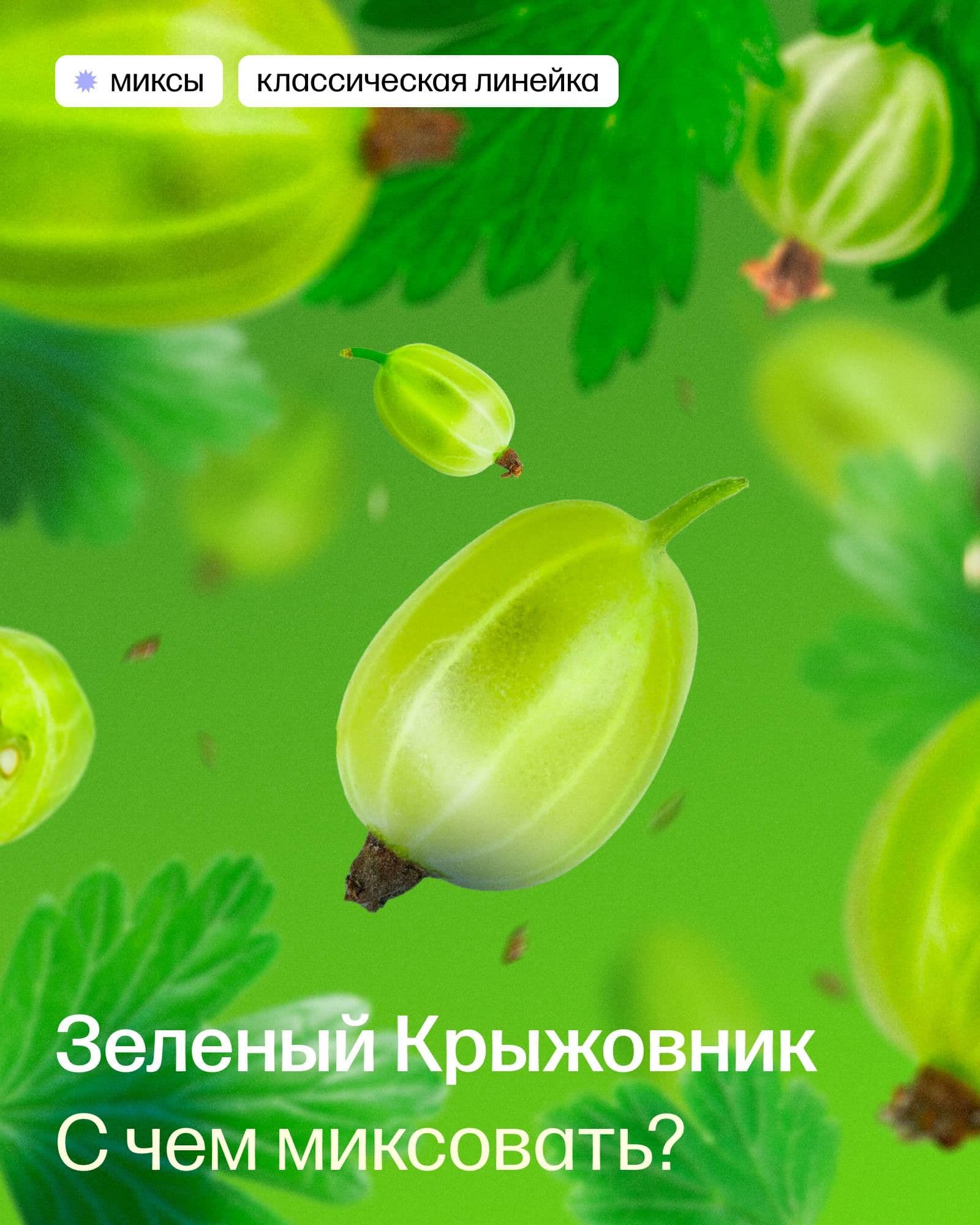 Миксы с зеленым крыжовником